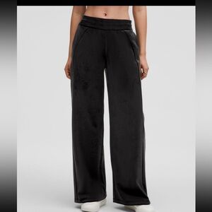 Scuba wide leg pant velvet